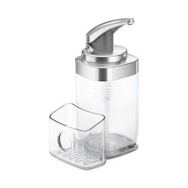 SQUARE PUSH PUMP W/CADDY, BRUSHED NICKEL