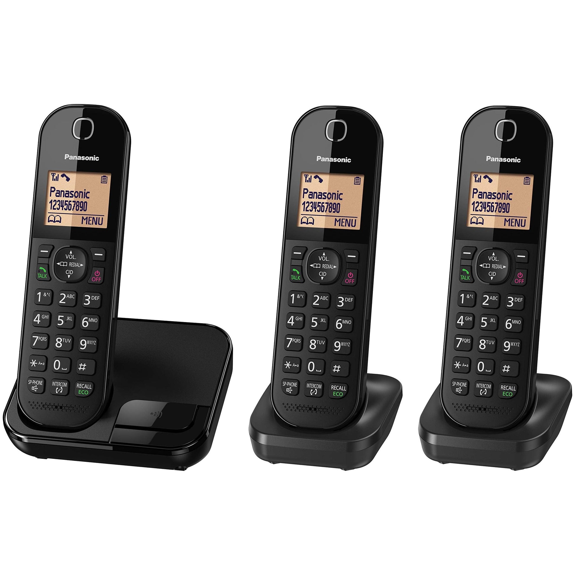 PANASONIC CORDLESS PHONE - 3 HANDSETS - TOUCH ECHO MODE