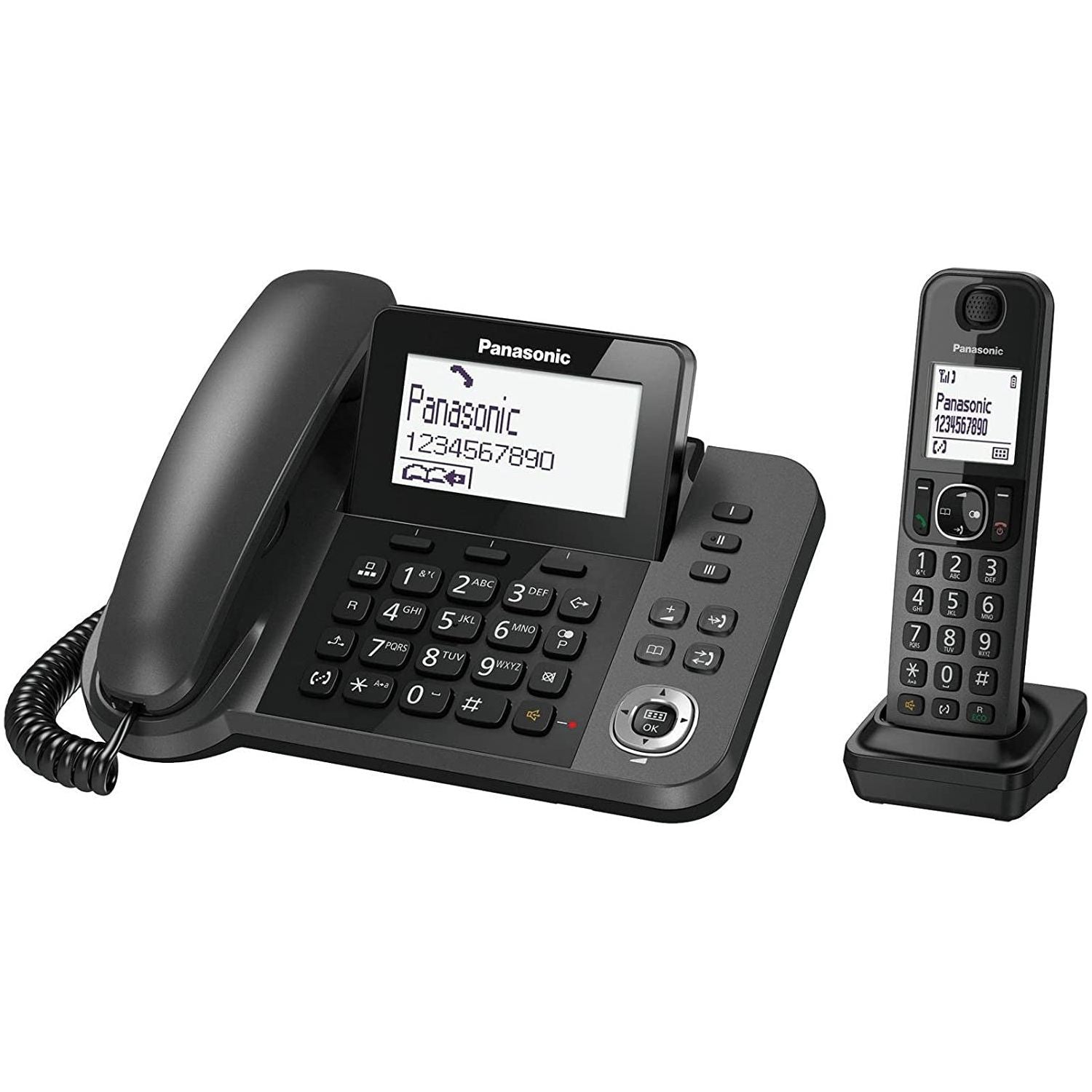 PANASONIC CORDED & CORDLESS PHONE - COMBO - ANSWERING SYSTEM