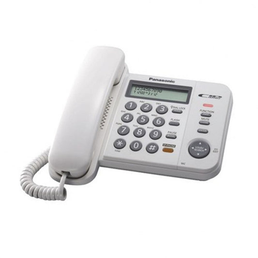 PANASONIC CORDED PHONE - CALLER ID - SPEAKERPHONE - WHITE