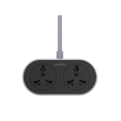 LDNIO 2 AC Outlet Universal Extension Power Socket 10M 2500W LDNIO