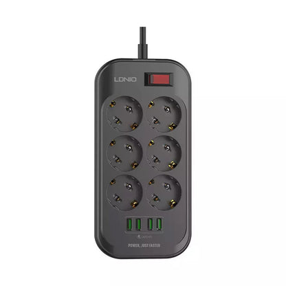 Ldnio Se6403 2500W 6 Power Sockets+4 Auto-Id