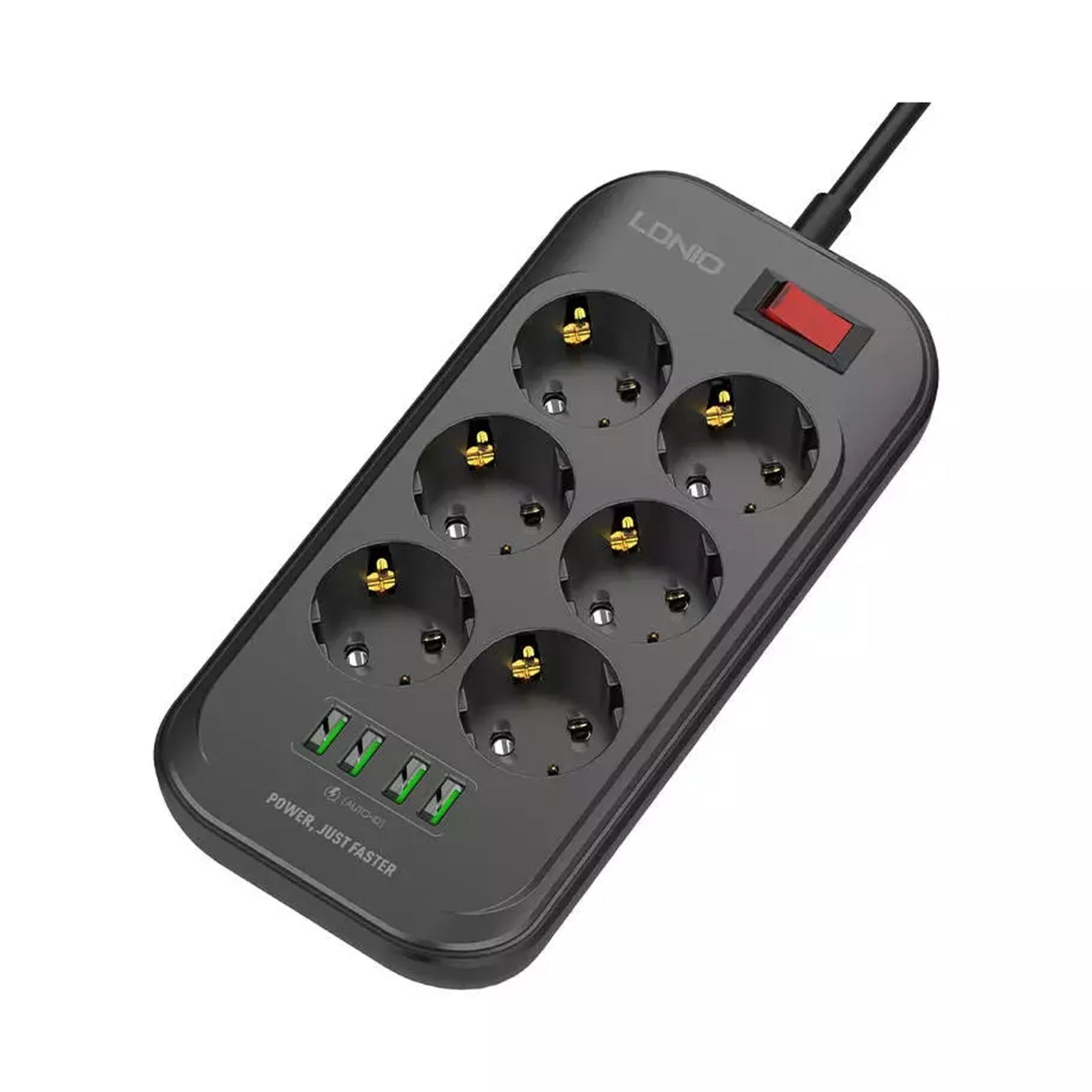 Ldnio Se6403 2500W 6 Power Sockets+4 Auto-Id