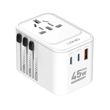 LDNIO 3 Ports 45W GaN Travel Adapter High Power LDNIO