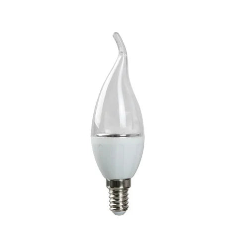 AEG Led Silver Candle 6W, 550lm, E14 Base, AC 180-240V, Warm