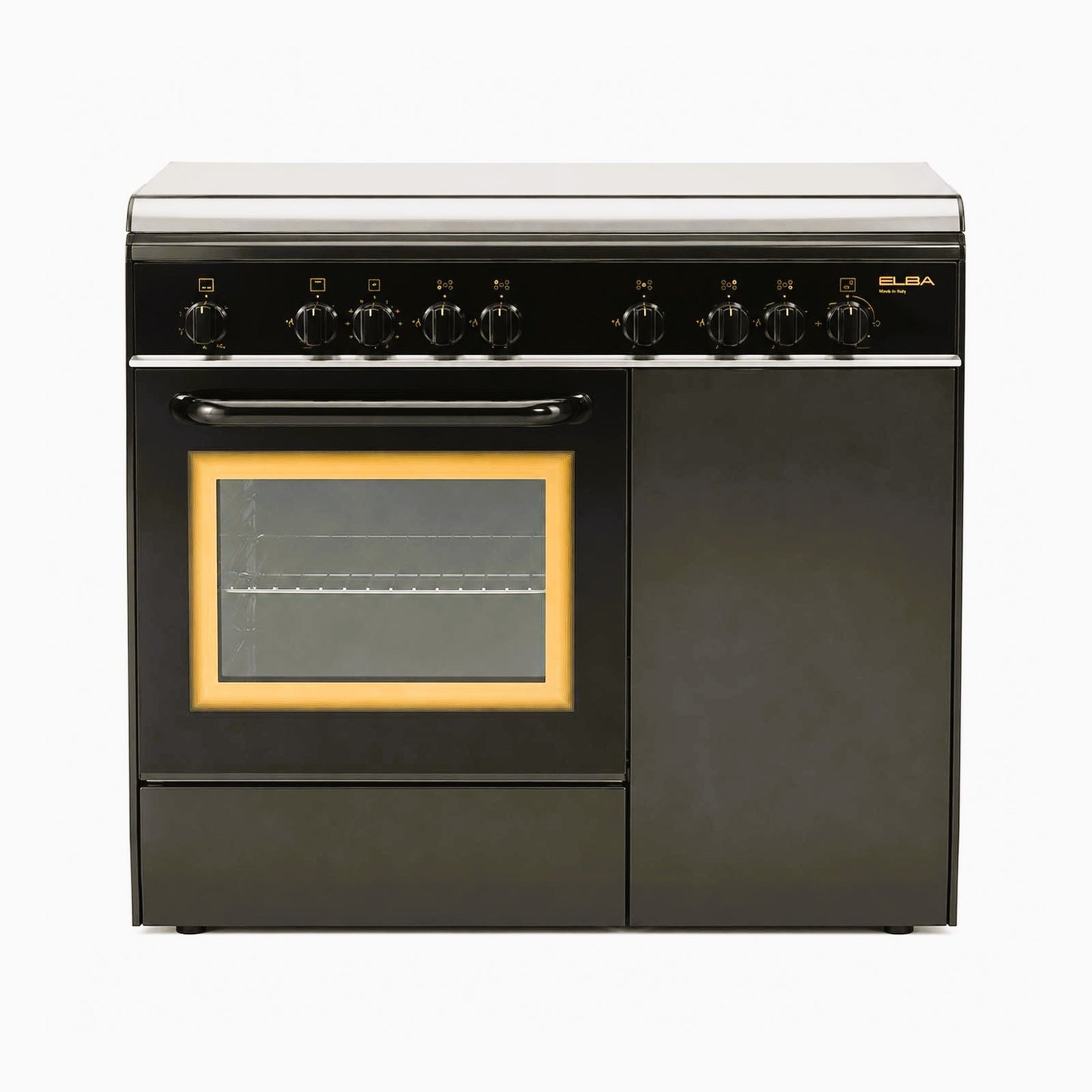 ELBA Cooker 90 cm 5 Gas Burners Bottle Comp Ignition Brown ELBA+