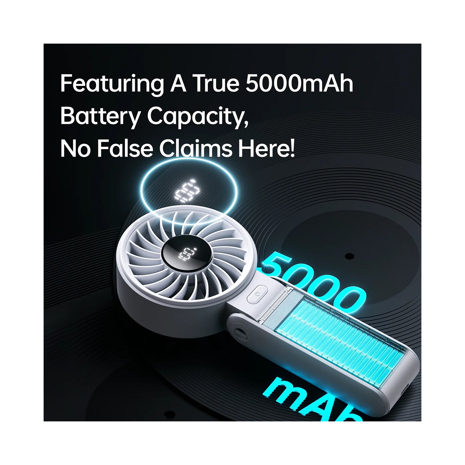 JISULIFE Handheld Fan Life7 – Ultimate Flexibility Black