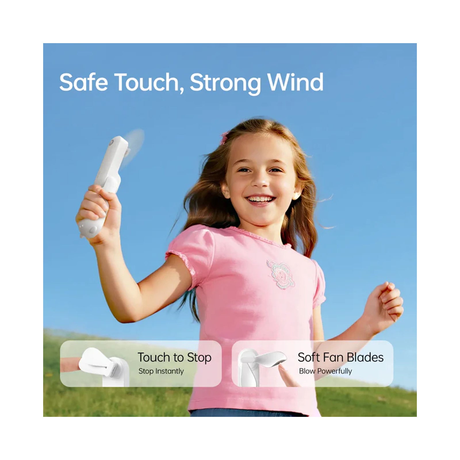 JISULIFE Handheld Fan 8 Plus Pink