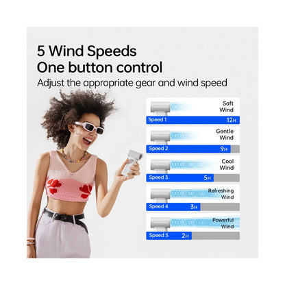 JISULIFE Portable Handheld Fan, Turbo Power JISULIFE