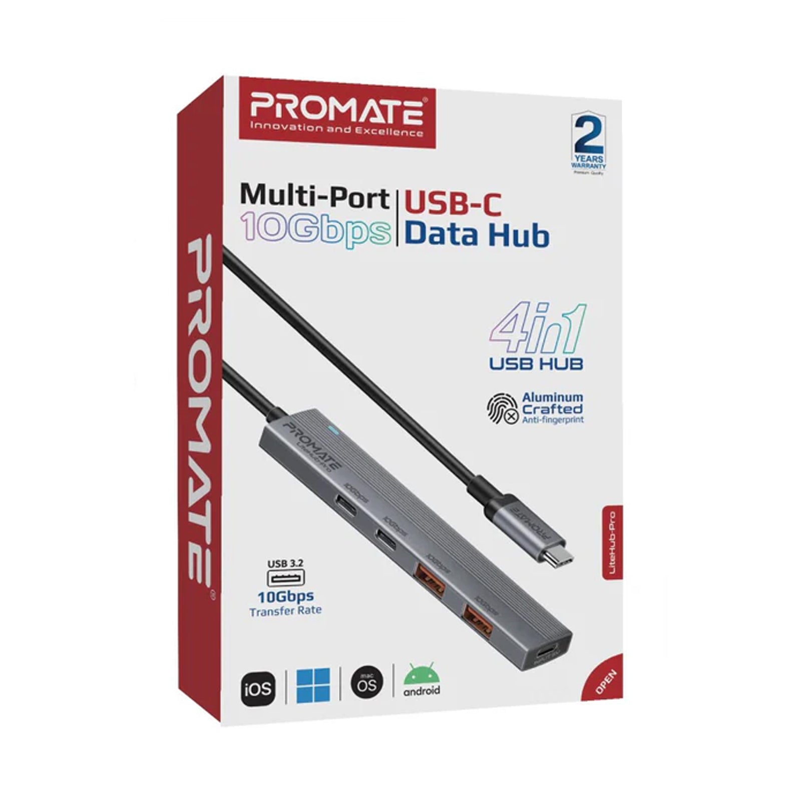 PROMATE Multi-Port 10Gbps USB-C Data Hub