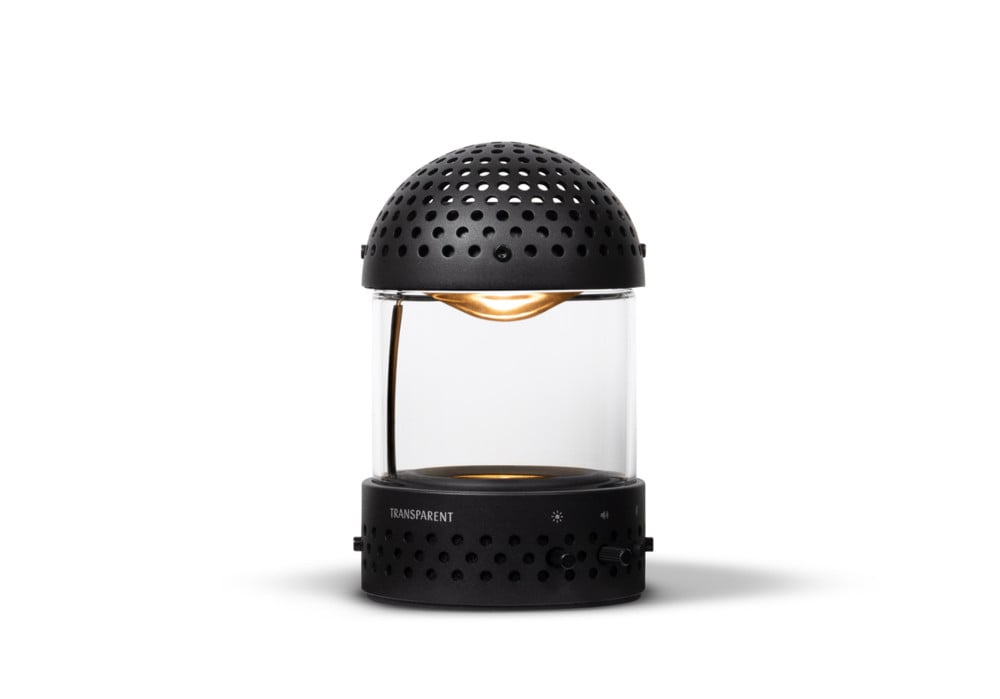 TRANSPARENT 360° Sound Light Speaker Black ambient lighting