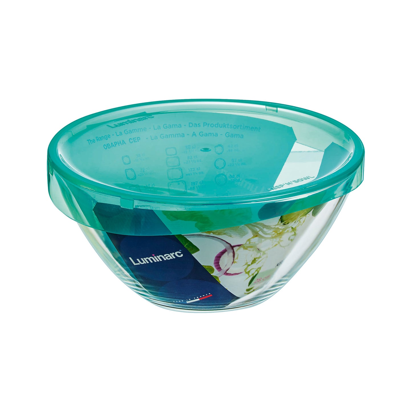 KEEP N SALAD 17 BOWL+COUVER LAGON LUMINARC