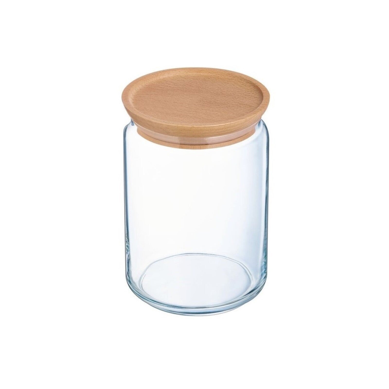POT PURE JAR 1L+WOOD COVER LUMINARC