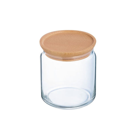 POT PURE JAR 0.75L+WOOD COVER LUMINARC