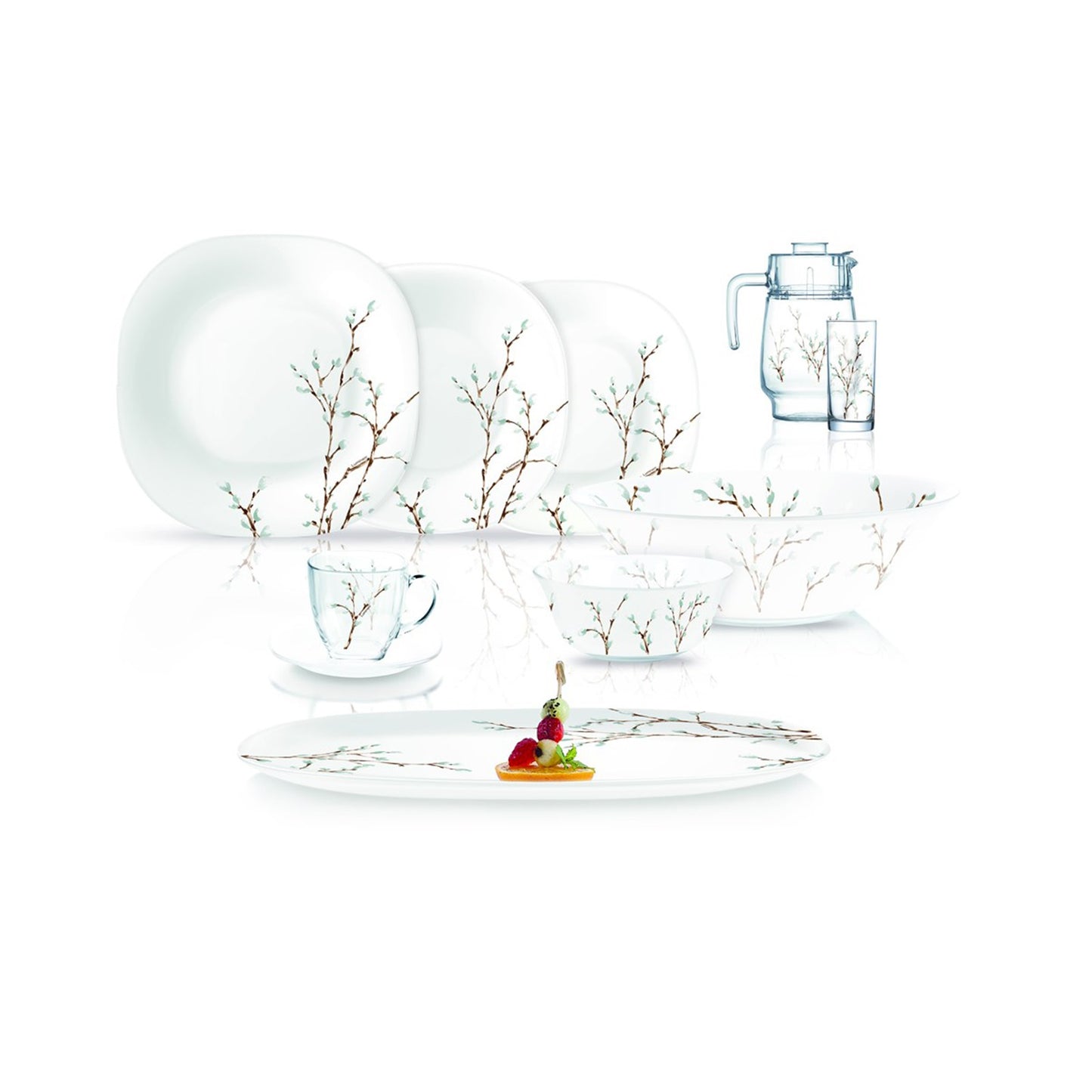 NEO CARINA HANA WHITE 46 PCS DINNER SET
