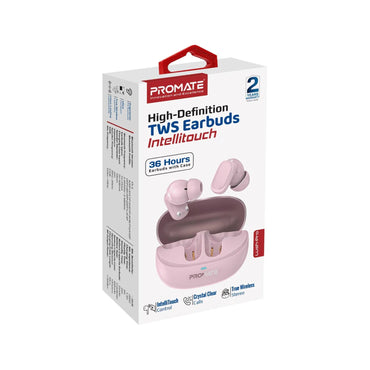 High-Definition TWS Earbuds with Intellitouch - Pink