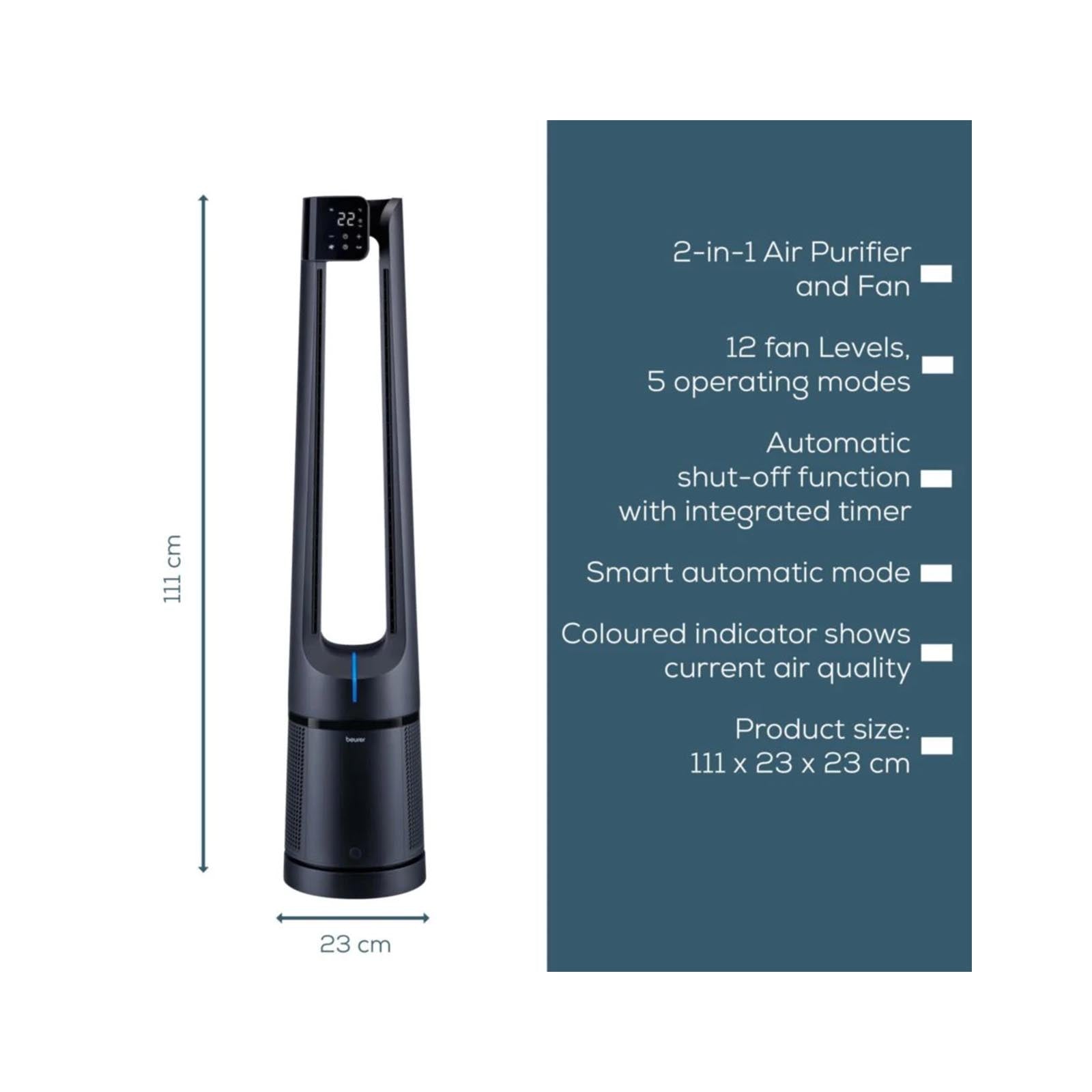 Beurer 2-in-1 air purifier and fan