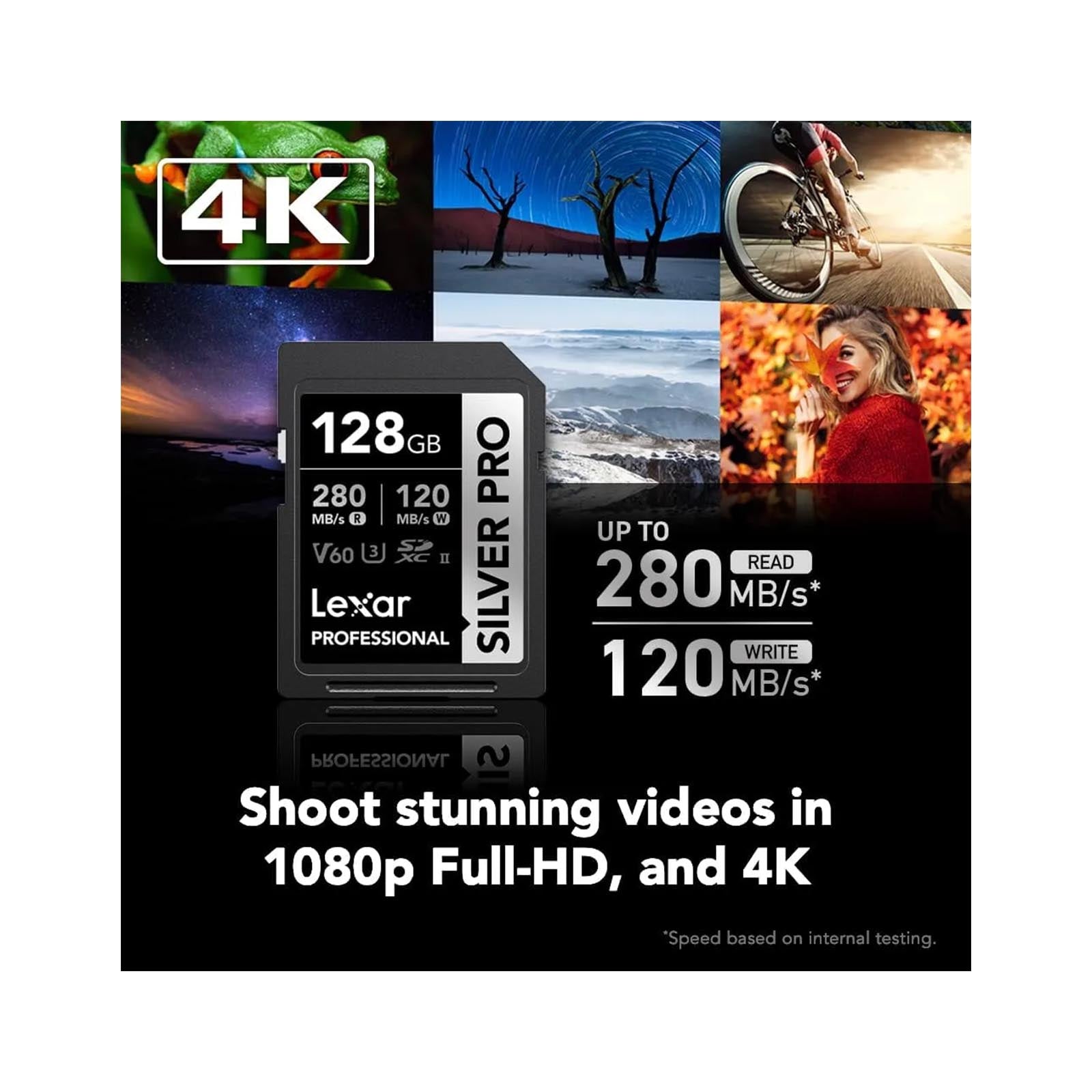 Lexar 128GB Professional Silver Pro SD Card