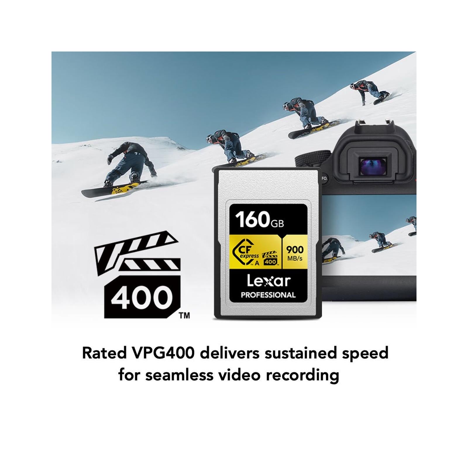 Lexar 160GB Professional CFexpress Type A Card GOLD Series