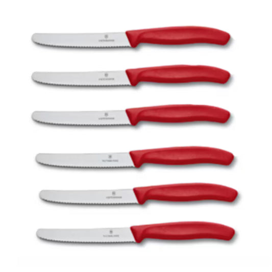 MAROB 24LB06R TABLE KNIFE RED 6PCS