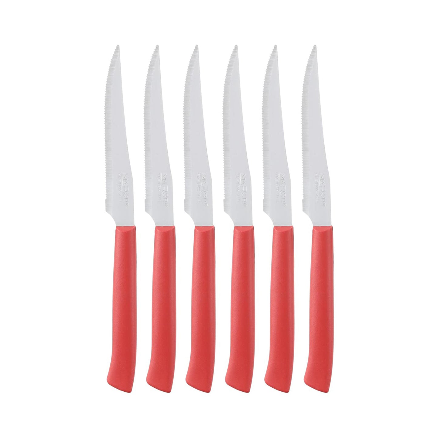 MAROB 43DFB06R STEAK KNIFE RED 6PCS