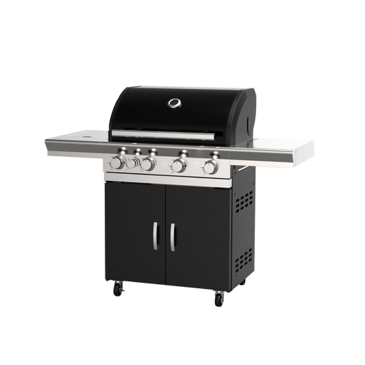 Superchef 4 Burner Continental Gas BBQ+ Side Burner