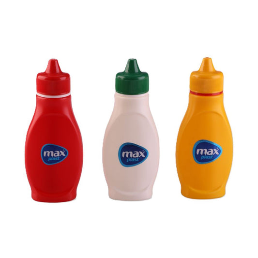 PLASTIC KETCHUP BOTTLE SET OF 3 SMALL SIZE