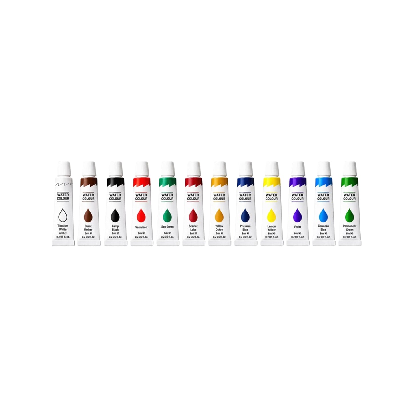 MAZ Watercolor Painting Kit – 12 Colors, Brush & 8×8 Watercolor Paper MAZ