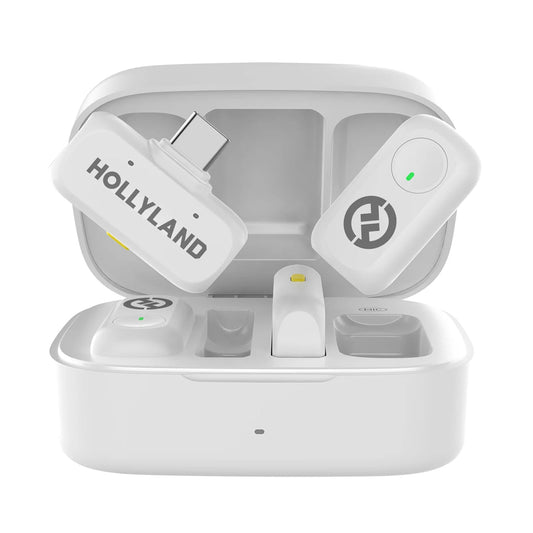 HOLLYLAND Lark A1 Wireless Mini Microphone Combo - White