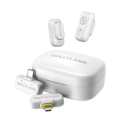 HOLLYLAND Lark A1 Wireless Mini Microphone Combo - White