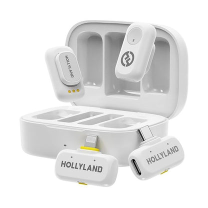 HOLLYLAND Lark A1 Wireless Mini Microphone Combo - White