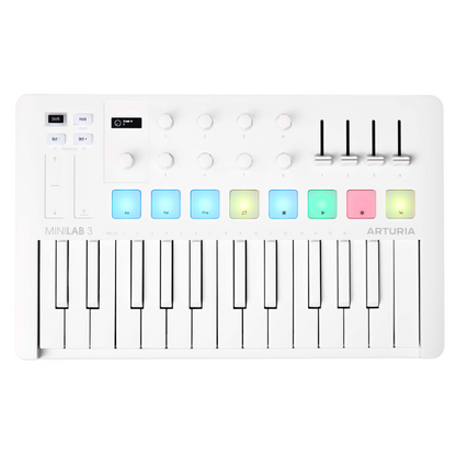 Arturia MiniLab 3 MIDI Keyboard, Alpine White ARTURIA