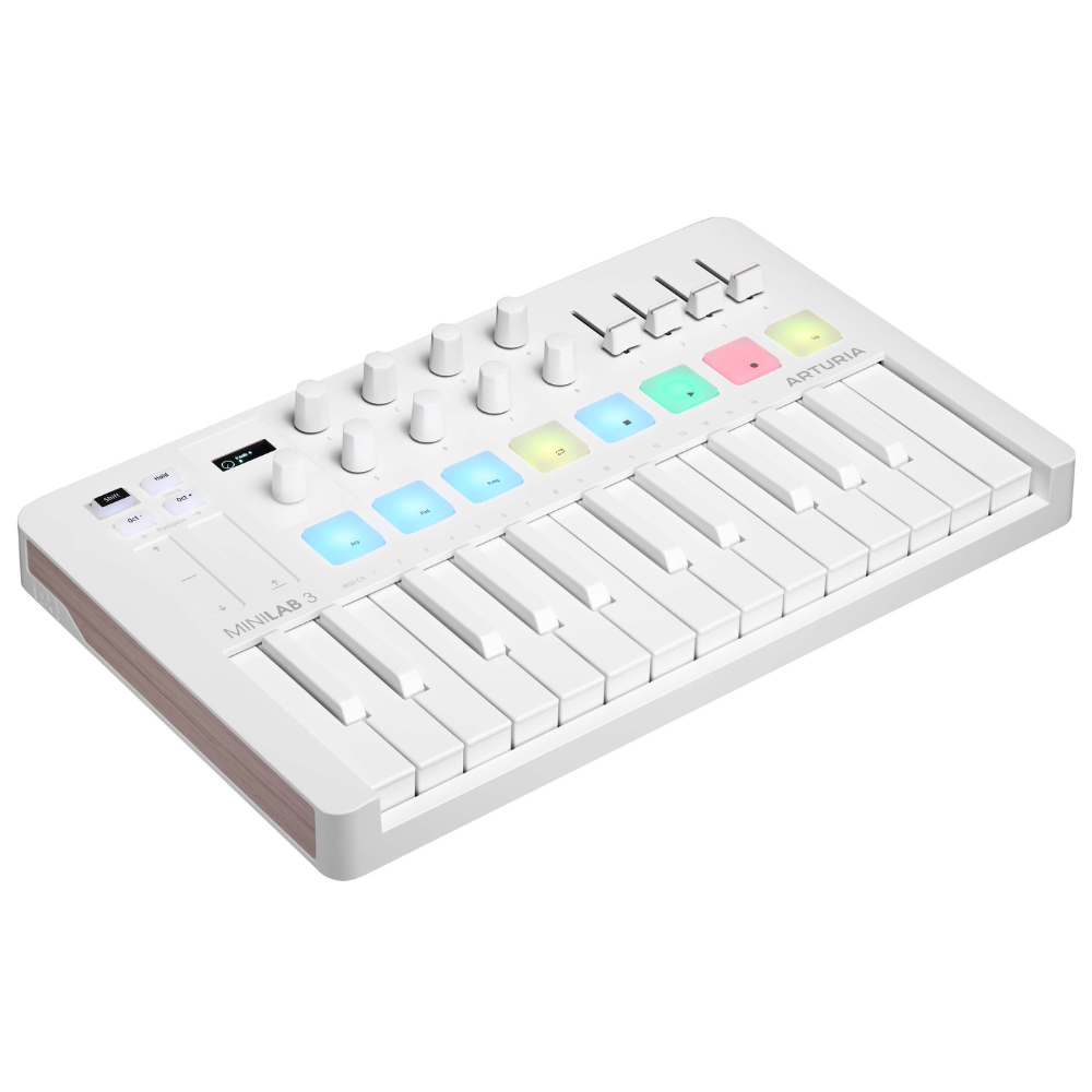 Arturia MiniLab 3 MIDI Keyboard, Alpine White