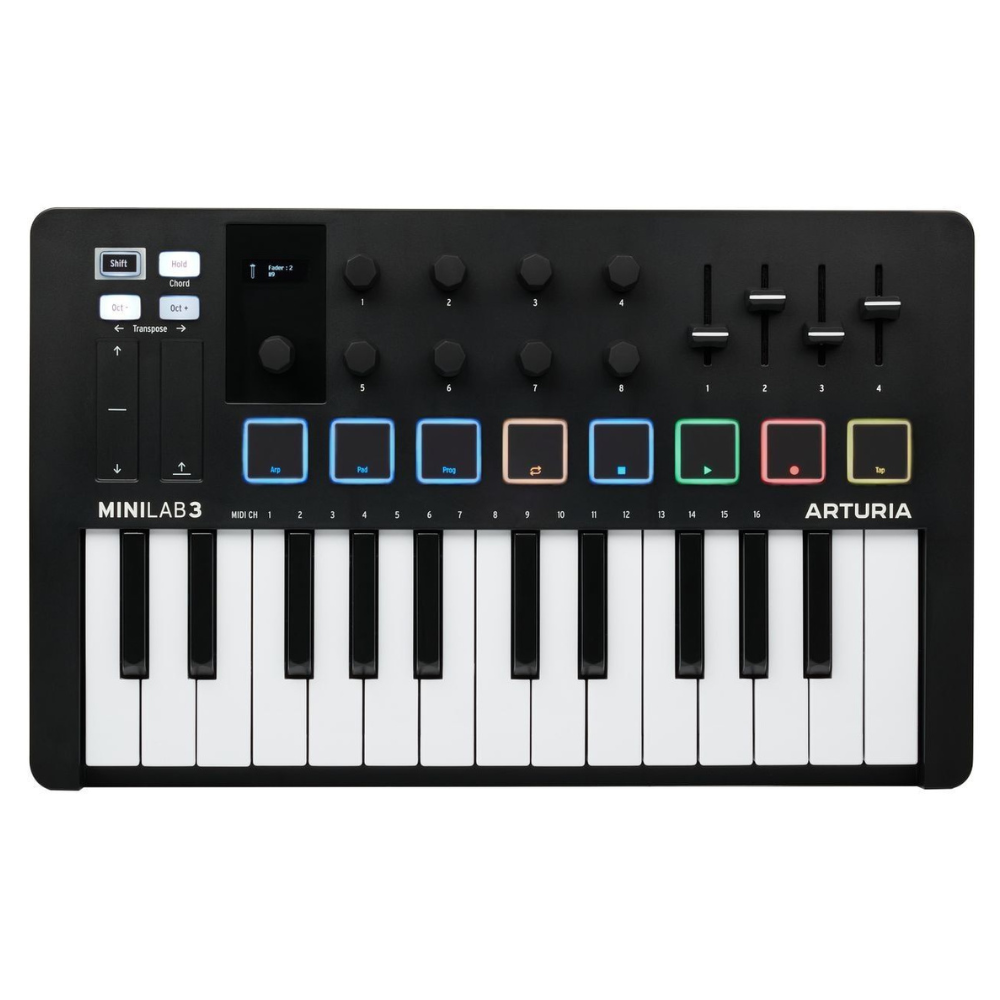 Arturia MiniLab 3 MIDI Keyboard, Black