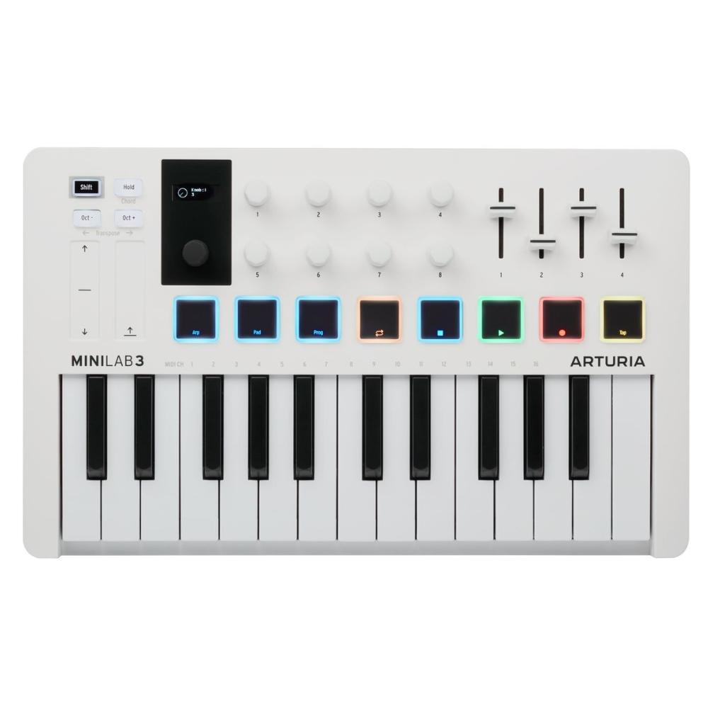 Arturia MiniLab 3 MIDI Keyboard, White ARTURIA