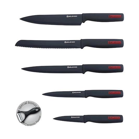 MULLER KOCH 6 PCS NON-STICK COATING KNIFE SET