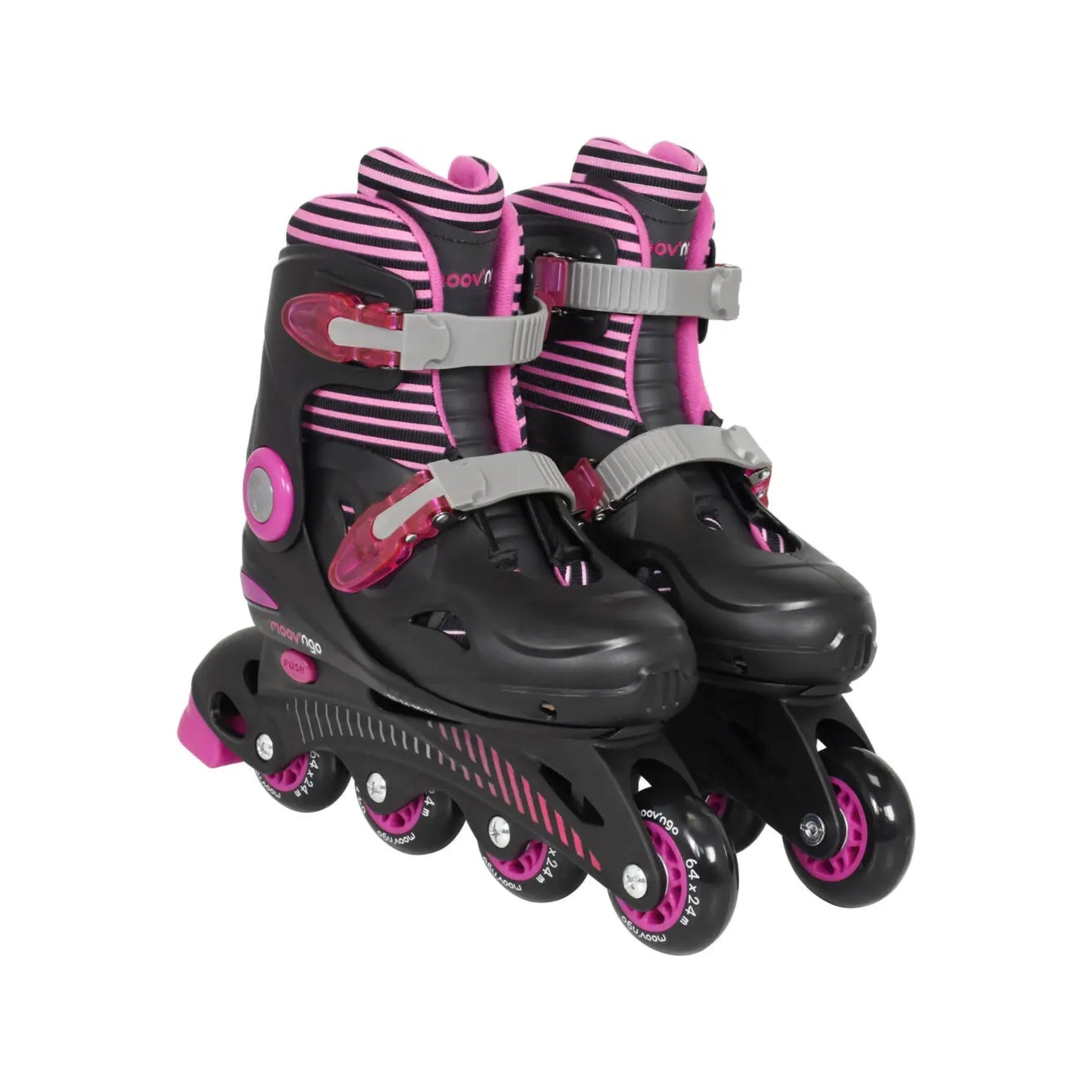 Adjustable Inline Roller Skates (Pink)