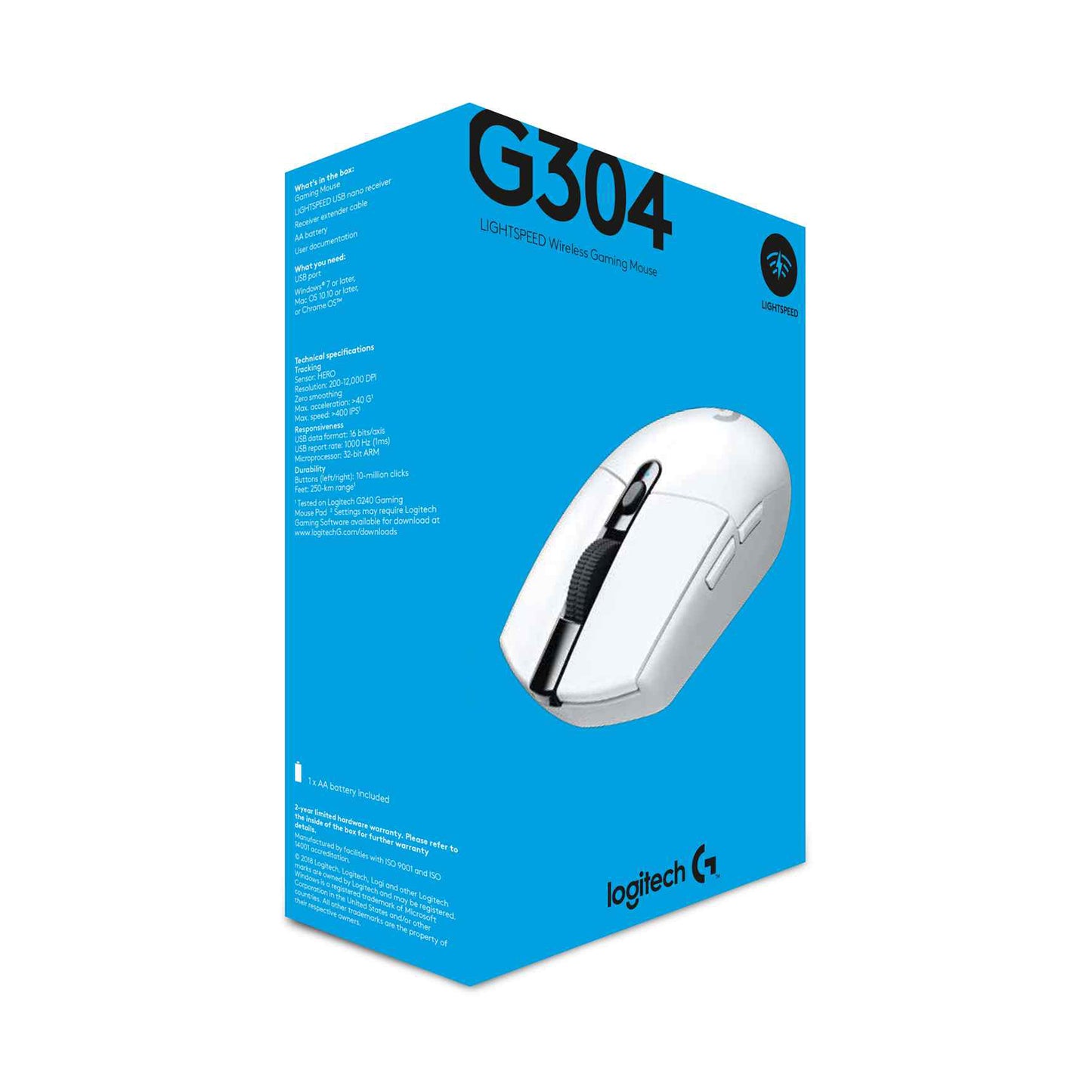 LOGITECH G304 Lightspeed Wireless Gaming Mouse - White