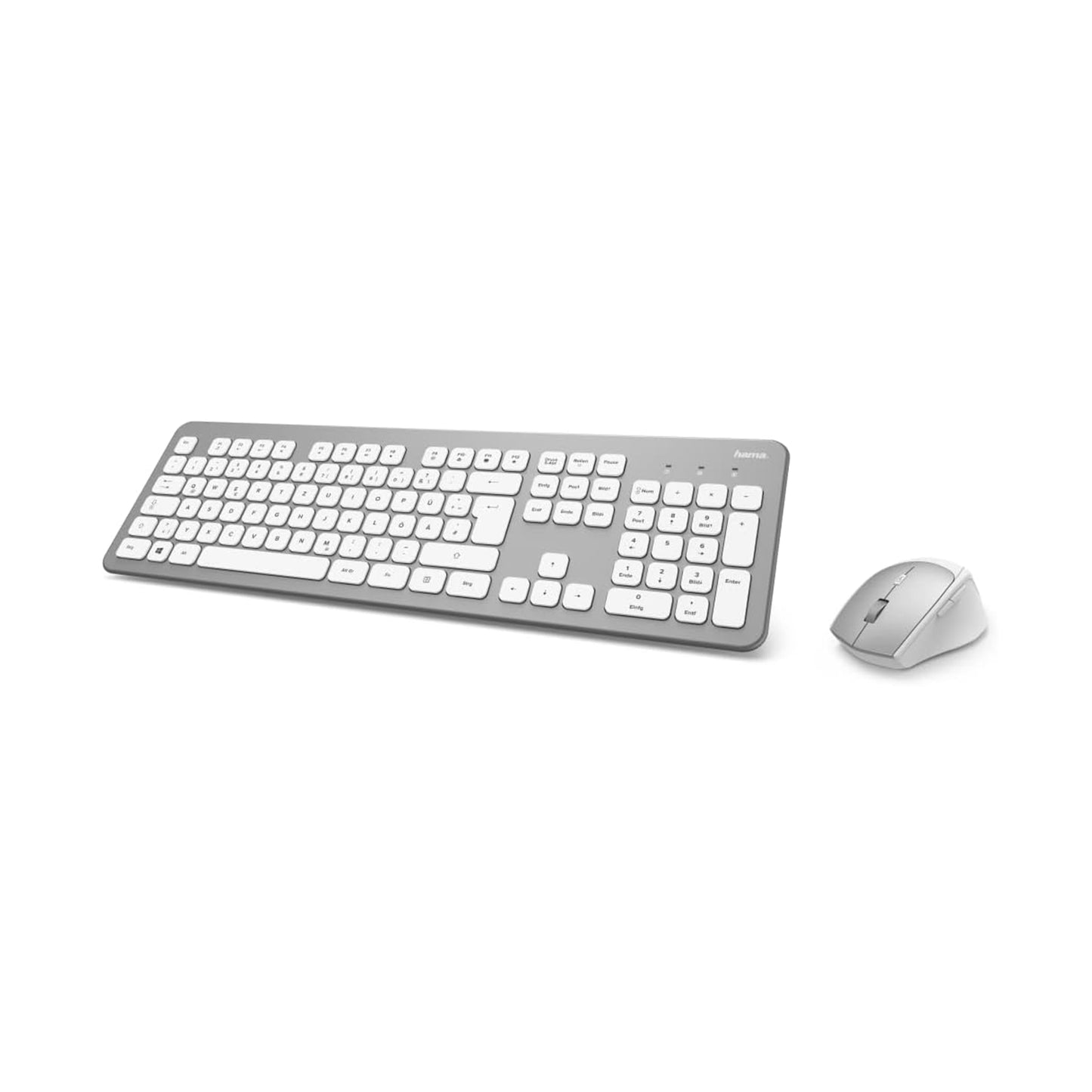 HAMA"KMW-700" Wireless Keyboard/Mouse Set silver/white GULF