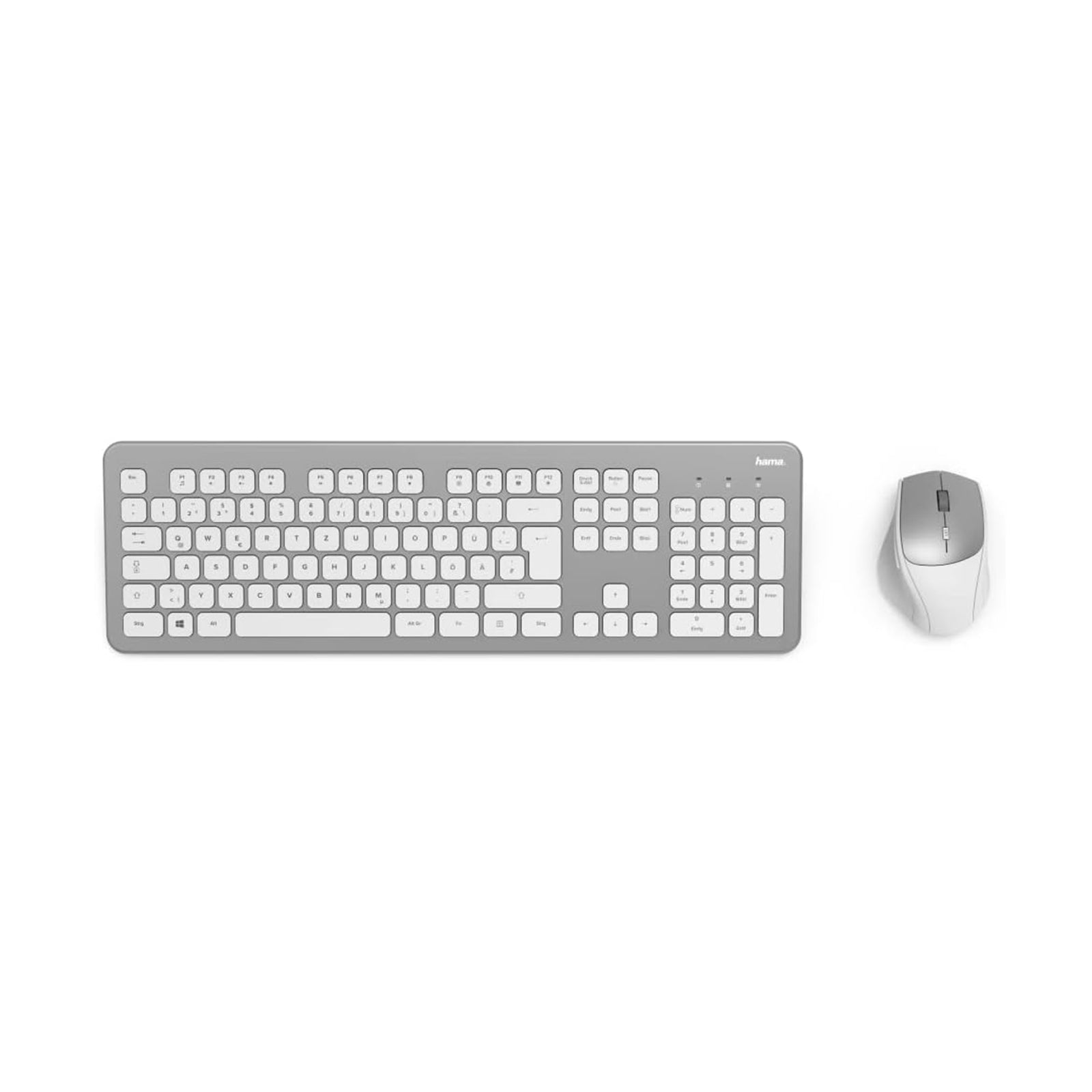 HAMA"KMW-700" Wireless Keyboard/Mouse Set silver/white GULF