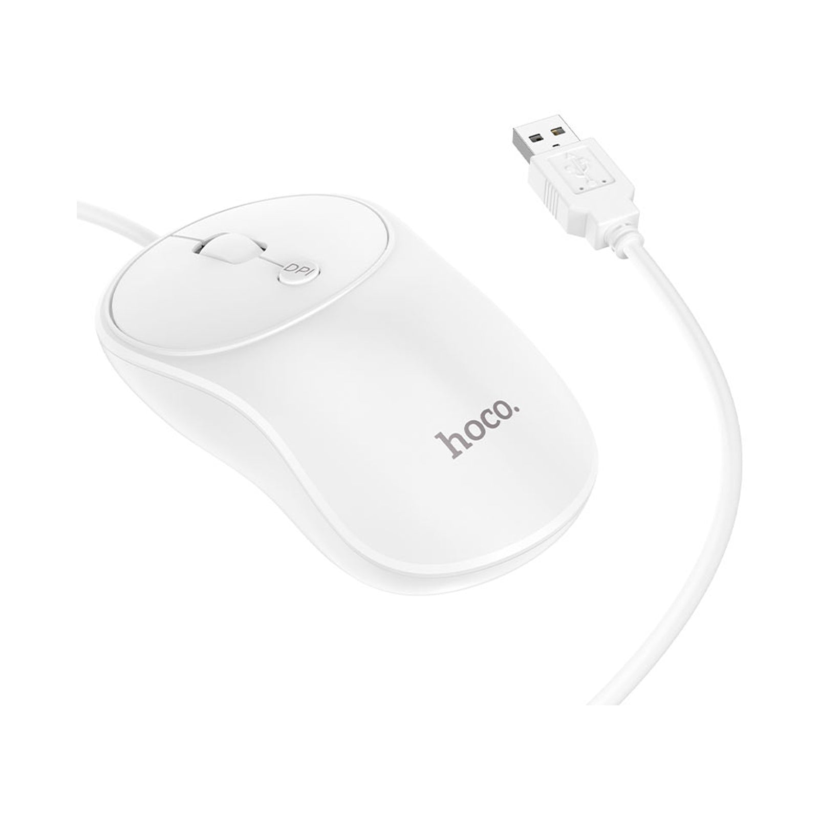 HOCO COMFORTABLE BUSINESS WIRED MOUSE -WHITE