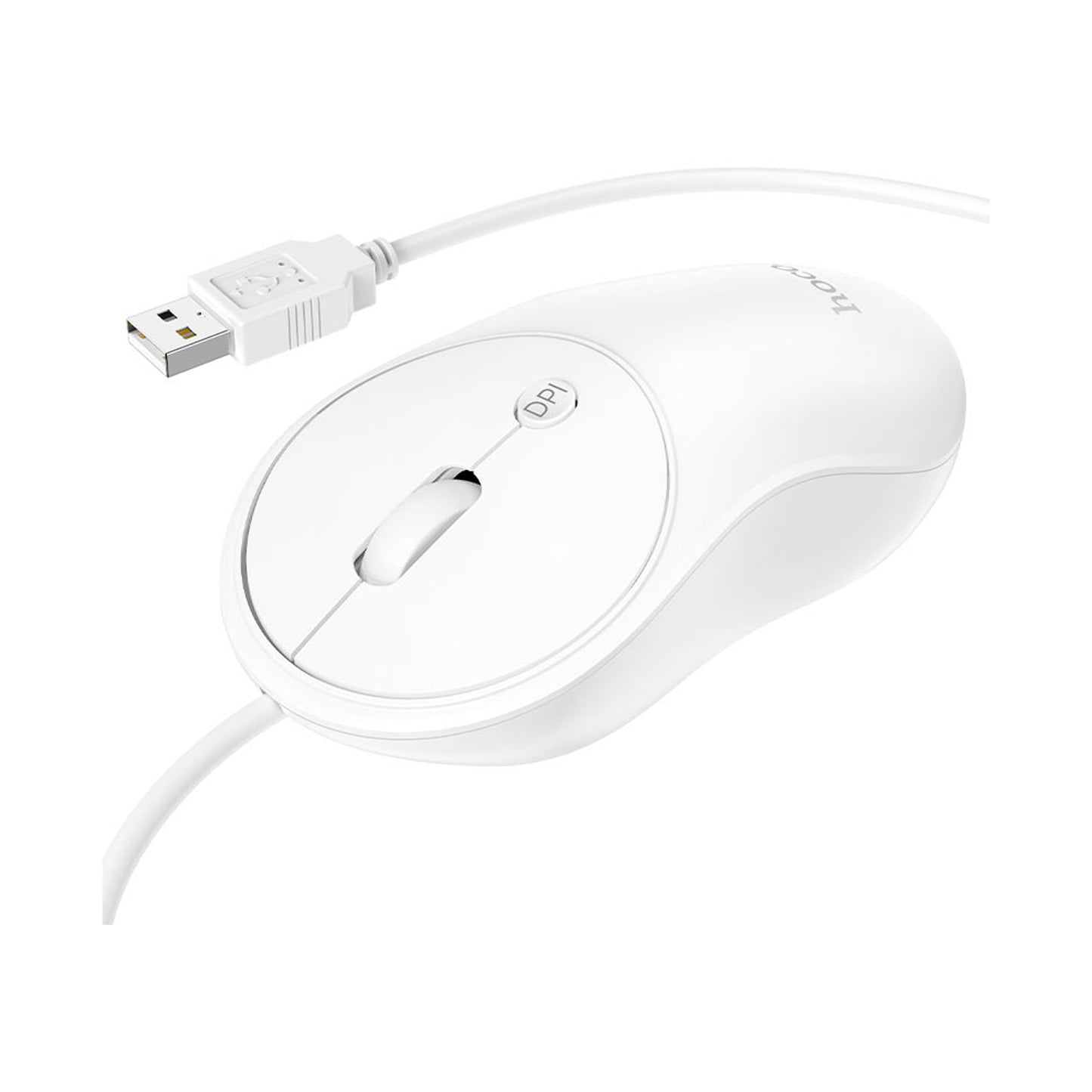 HOCO COMFORTABLE BUSINESS WIRED MOUSE -WHITE