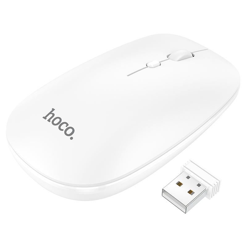 HOCO ART DUAL-MODE BUSINESS WIRELESS MOUSE - WHITE