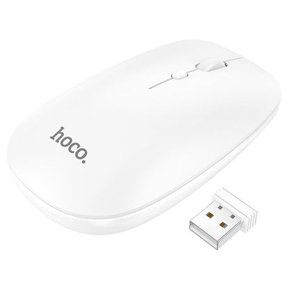 HOCO ART DUAL-MODE BUSINESS WIRELESS MOUSE - WHITE