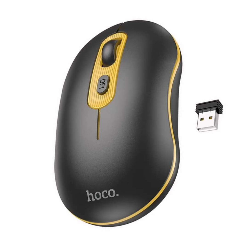 HOCO PLATINUM 2.4GB BUSINESS WIRELESS MOUSE BLACK YELLOW