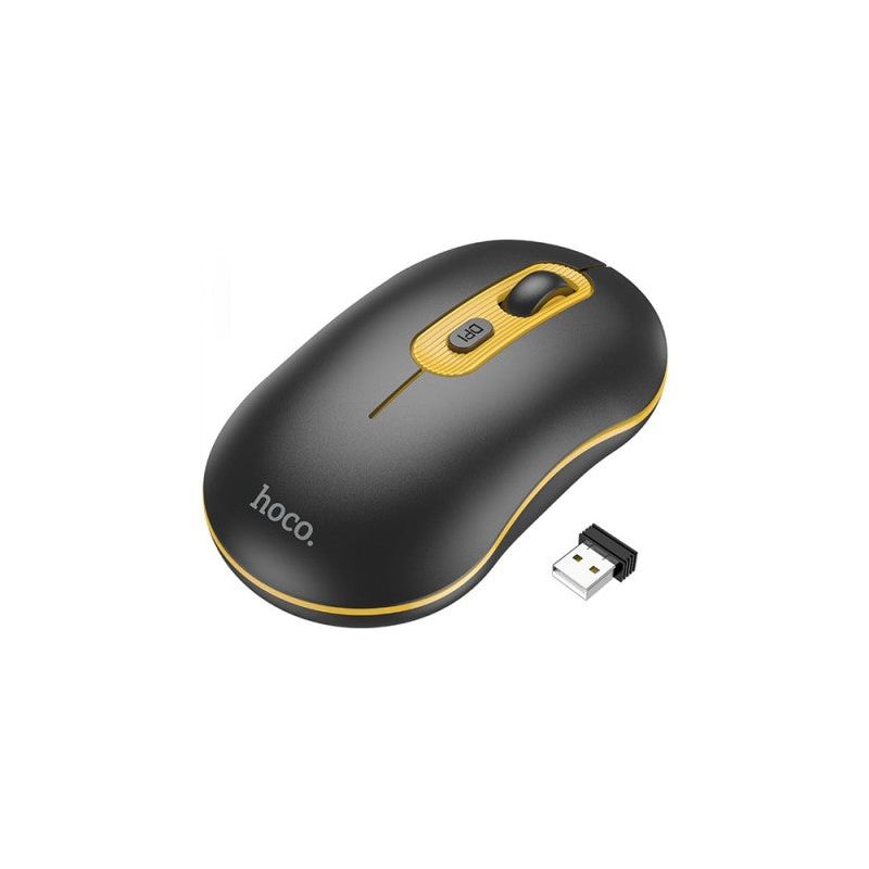 HOCO PLATINUM 2.4GB BUSINESS WIRELESS MOUSE BLACK YELLOW