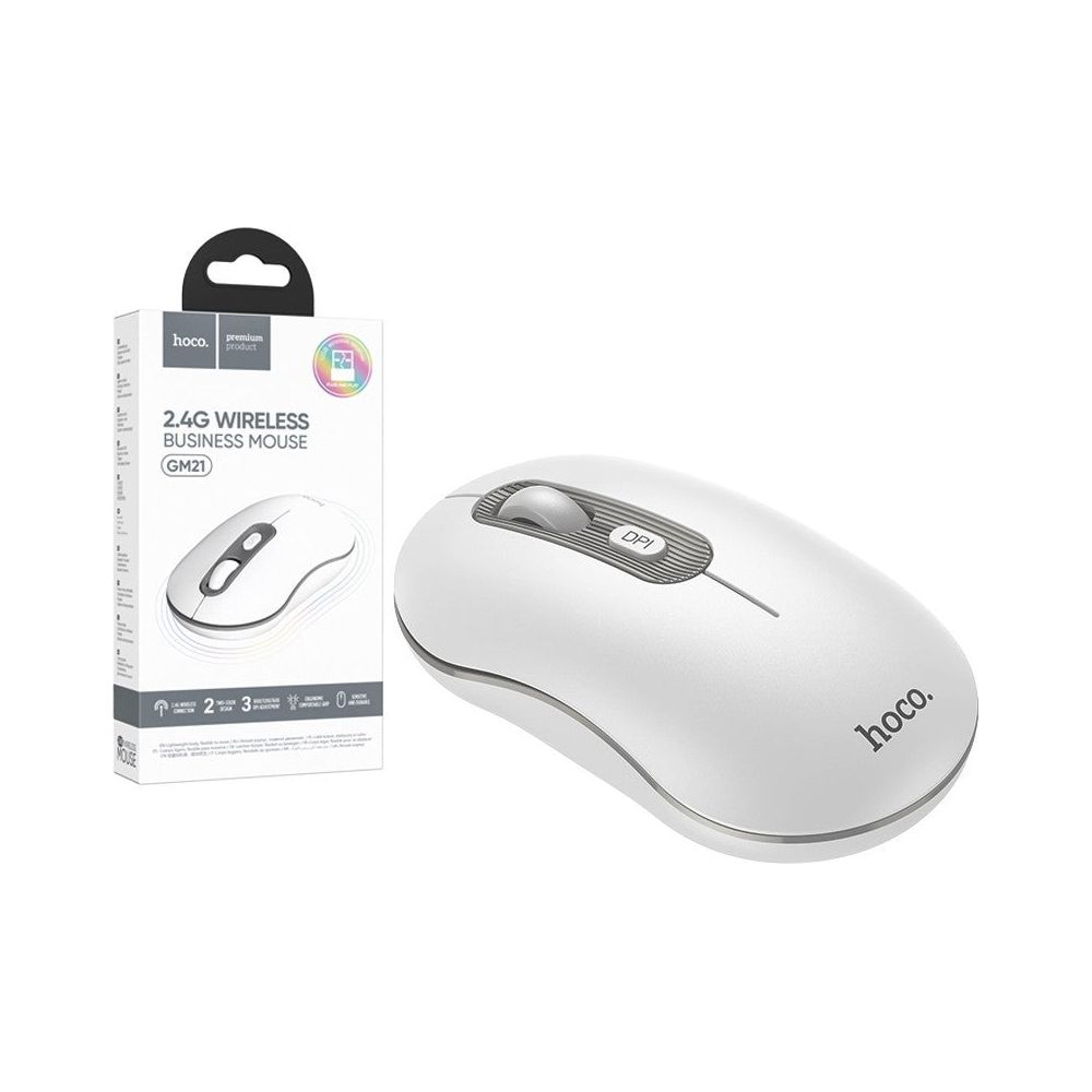 HOCO PLATINUM 2.4GB BUSINESS WIRELESS MOUSE WHITE GRAY