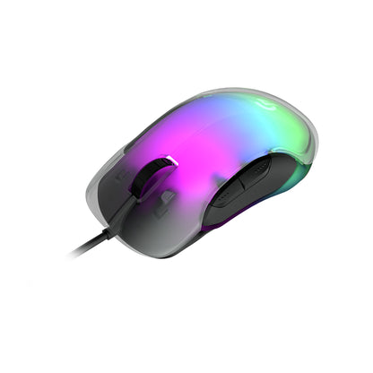 PORODO GAMING MOUSE 8D WIRED WITH RGB CRYSTAL SHELL 8 PROG