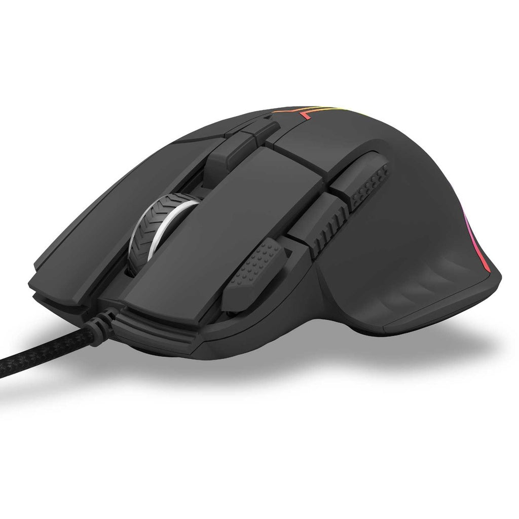 PORODO GAMING MOUSE 8D WIRED WITH RGB LIGHTING EFFECTS-BLACK