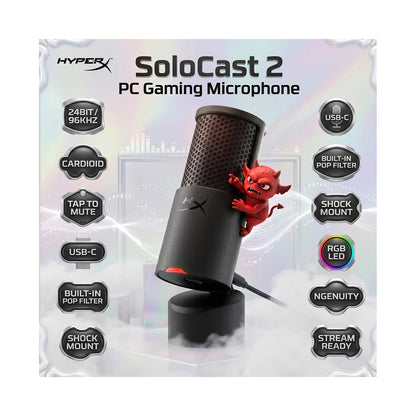 HyperX SoloCast 2 Gaming USB Condenser Mic